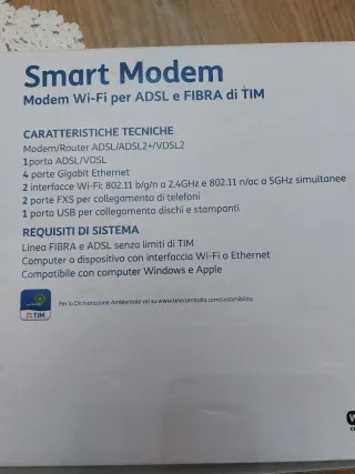 TIM Smart Modem Wi-Fi ADSL FIBRA