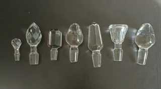 7 Tapones de Cristal para Botellas