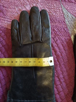 Guantes de Piel Mujer Marrón muy oscuros