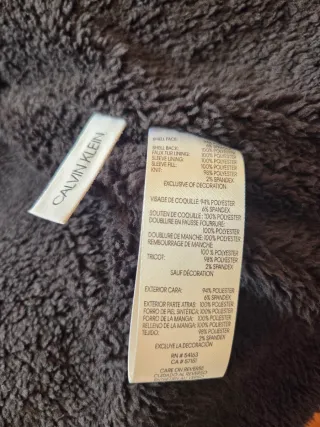 Chaqueta Calvin Klein Negra Hombre