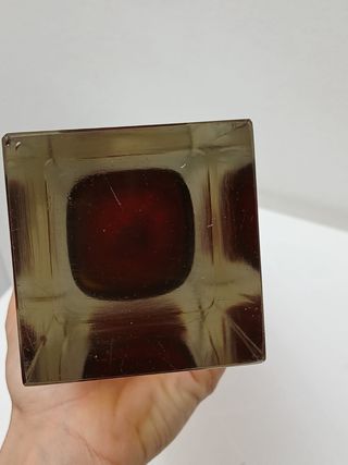 Vaso Murano Vintage Rosso Trasparente