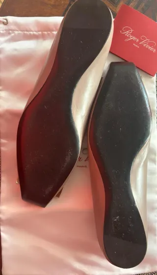 Bailarinas Roger Vivier Hebilla Dorada Rosa