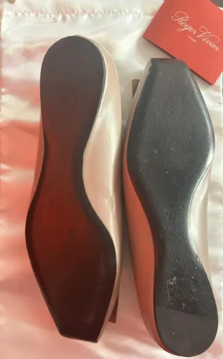 Bailarinas Roger Vivier Hebilla Dorada Rosa