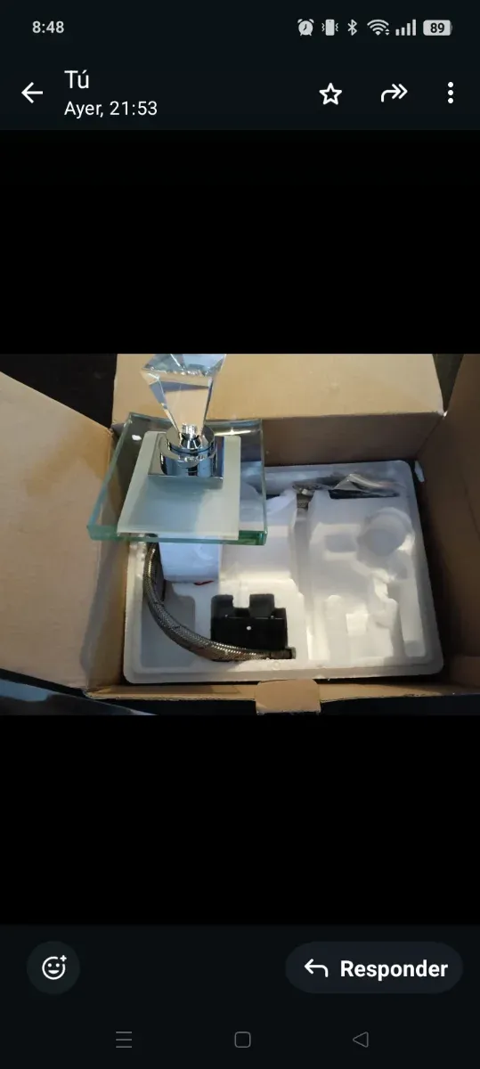 Grifo Lavabo Cristal Diseño Moderno.Cuesta 105€