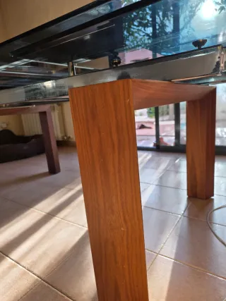 Magnífica mesa plegable crystal de El Corte Inglés