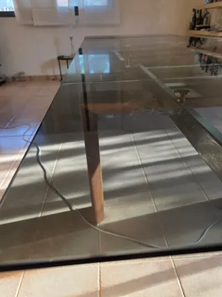 Magnífica mesa plegable crystal de El Corte Inglés