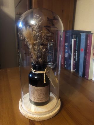 Ramo flores secas campana cristal Maison du Monde