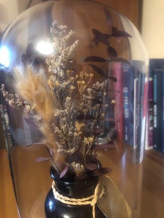 Ramo flores secas campana cristal Maison du Monde