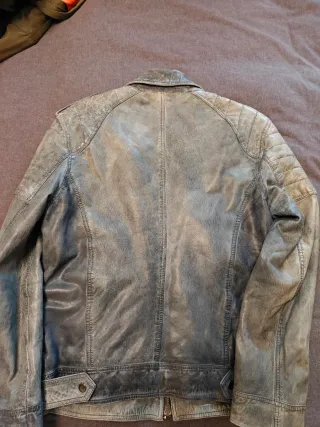 Cazadora Piel BlackDust Talla S Gris