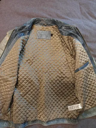 Cazadora Piel BlackDust Talla S Gris