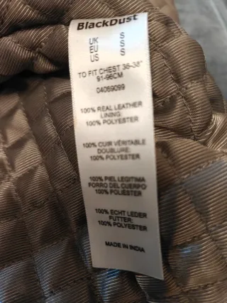 Cazadora Piel BlackDust Talla S Gris