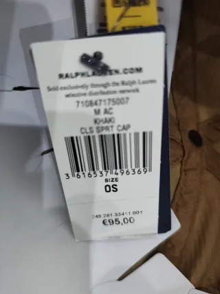 Gorra Polo Ralph Lauren Beige Corduroy