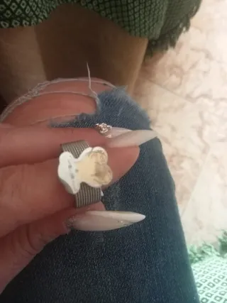 Anillo Tous Oso Plata y Blanco