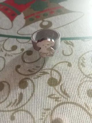 Anillo Tous Oso Plata y Blanco