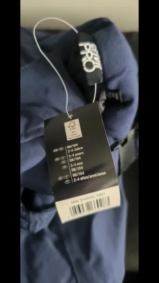 Mono de nieve para niño azul 2-4 años