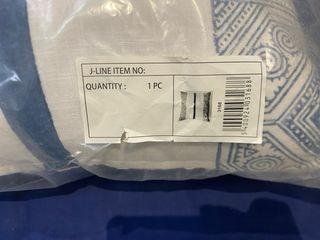 Cojín Azteca Azul y Blanco