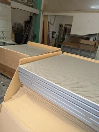 22 Placas knauf de teto acústico 60cm x60cm