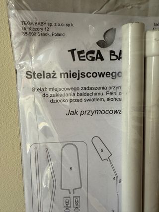 Soporte dosel cuna blanco