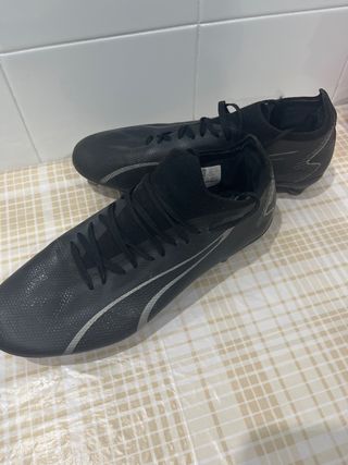 Botas de fútbol Puma Talla 40 Negras/Plata