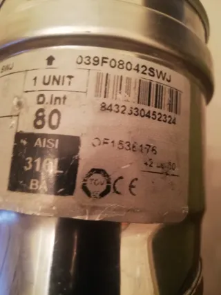 Codo Acero Estufa Pellets