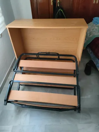 Mueble cama plegable madera