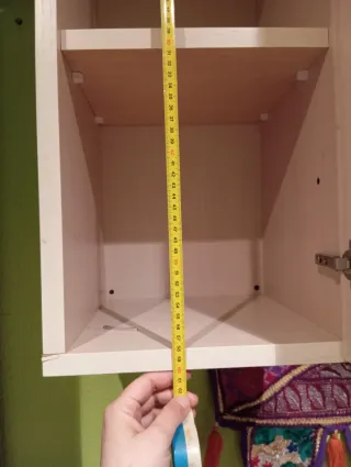 Mueble modular baldas y cajonera beige/negro