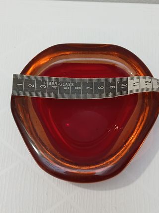 Posacenere vintage Murano rosso/ambra