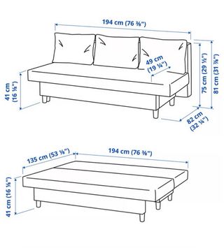 Divano-letto Asarum Ikea Beige