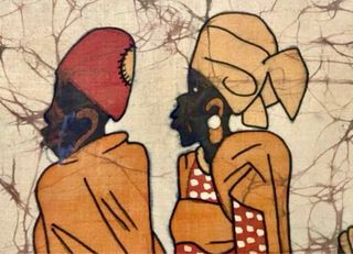 PINTURA BATIK OBRA ORIGINAL DE RICHARD KIMBO