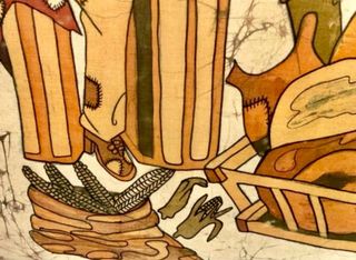 PINTURA BATIK OBRA ORIGINAL DE RICHARD KIMBO