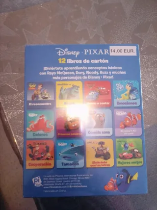 Maletín Disney Pixar 12 Libros Carton.Nuevo