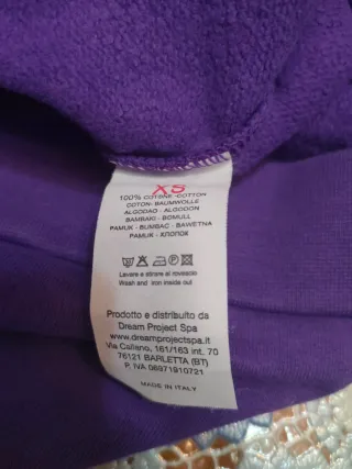 Felpa Boy London Viola Argento