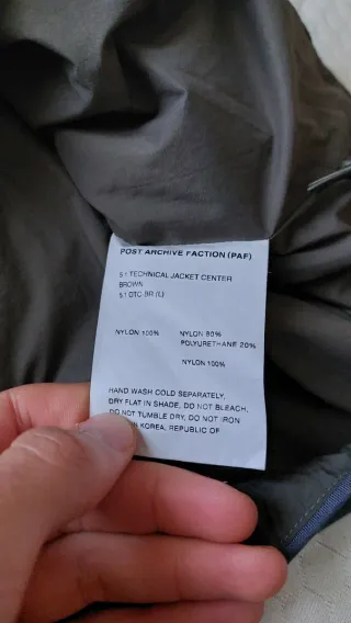 post archive faction technical jacket center brown