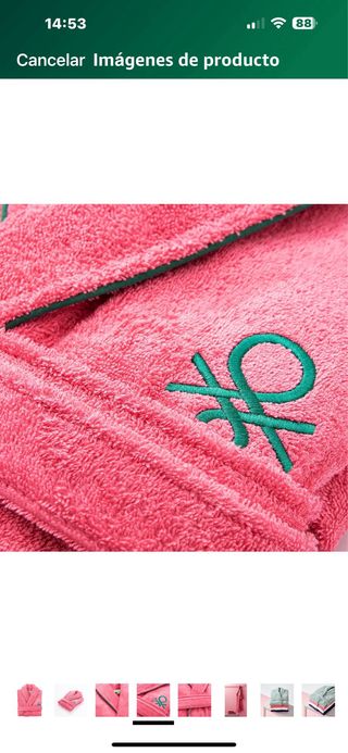 Albornoz Benetton Rosa Talla L-XL CON ETIQUETA