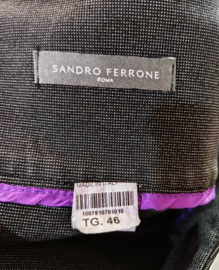 Gonna Sandro Ferrone Grigia con micro pois 46