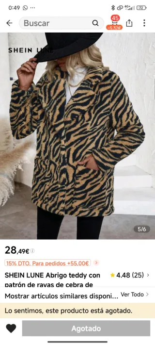 SHEIN Chaqueón Talla M