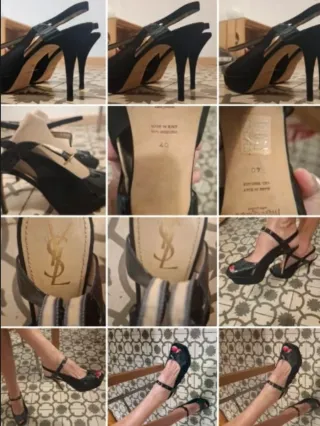 Tacones YSL Negro Talla 40 Made in Italy