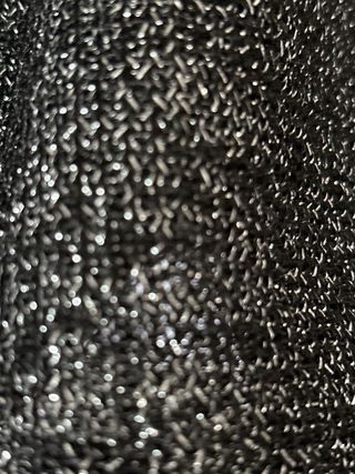 Blusa elegante fiesta negra y plateada