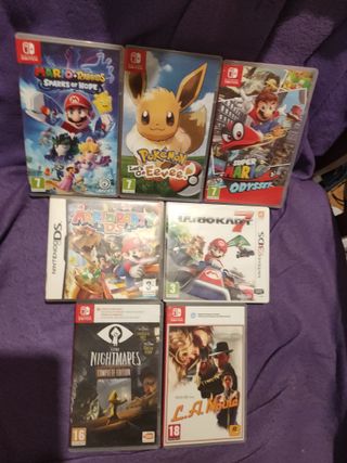 Lote cajas de juegos switch y ds 4€