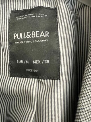 Americana Pull&Bear Gris Talla M
