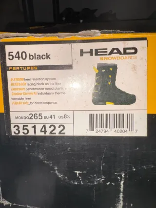 Botas de Snowboard Negras y Amarillas,muy poco uso