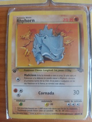 Pokemon 1er pearow, venonat  monkey, rhyhorn,seaki