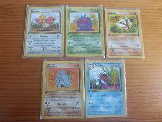 Pokemon 1er pearow, venonat  monkey, rhyhorn,seaki