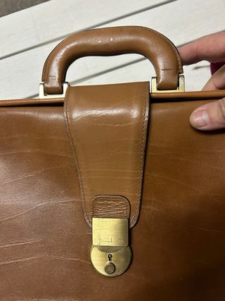 Maletín de piel BLACH marrón