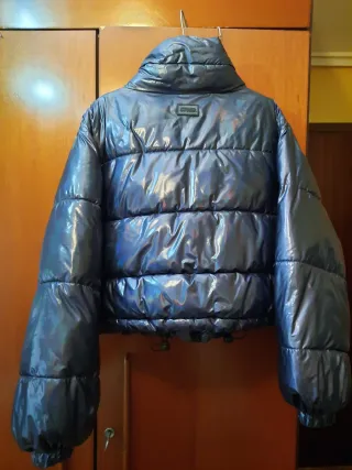 Chaqueta Pull&Bear plateada brillante