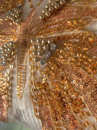 Parche Mariposa Dorado y Rosa