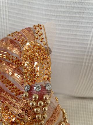 Parche Mariposa Dorado y Rosa