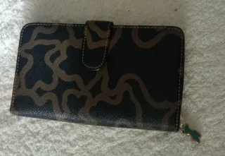 Cartera TOUS Kaos Monedero Negro Marrón