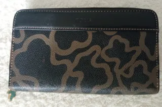 Cartera TOUS Kaos Monedero Negro Marrón