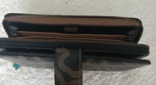 Cartera TOUS Kaos Monedero Negro Marrón
